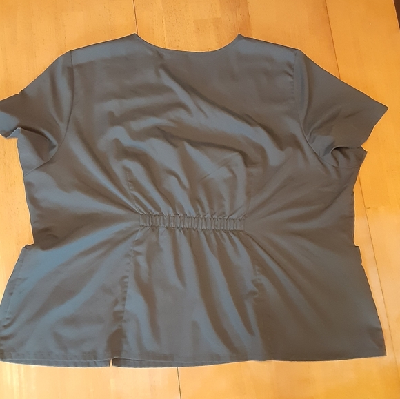 GREY'S ANATOMY #41101X SCRUB TOP STEEL MOCK WRAP/PRINCESS SEAM WOMENS SIZE 5XL. - Picture 5 of 8